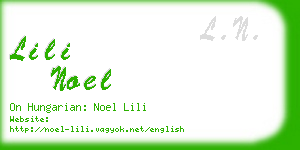 lili noel business card